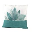 Cushion Blue jungle Leaf of a plant 45 x 10 x 45 cm For Discount