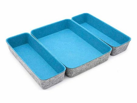 Basket set Confortime 3 Pieces Felt 28 x 20,5 x 5,3 cm (3 Pieces) (6 Units) Online now