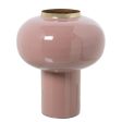 Vase Alexandra House Living Pink Golden Metal 18 x 18 x 25 cm For Discount