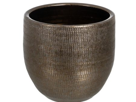 Planter Metallic Ceramic 30 x 30 x 27 cm Cheap