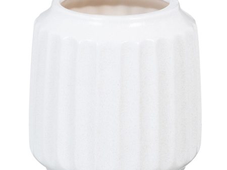 Vase Ceramic 16 x 16 x 16 cm White Cheap