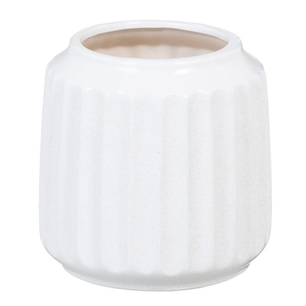 Vase Ceramic 16 x 16 x 16 cm White Cheap