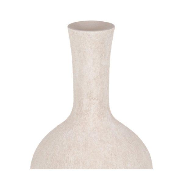 Vase Cream Ceramic Sand 23 x 23 x 46,5 cm Online now