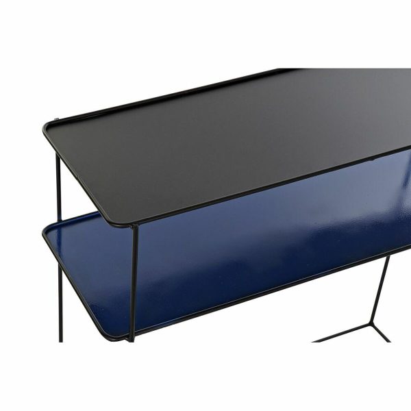 Console DKD Home Decor Black Blue Metal Modern (70 x 27 x 45 cm) (2 Units) Sale