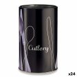 Cutlery Organiser Black Metal 1 L Pieces of Cutlery (24 Units) For Cheap