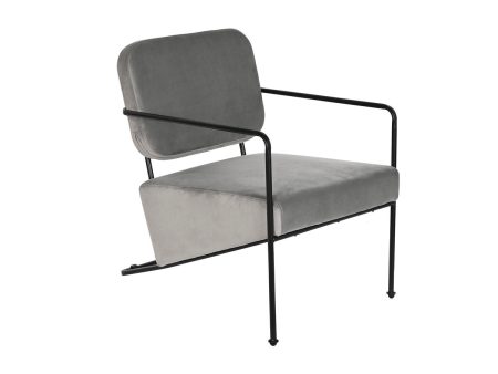 Armchair DKD Home Decor Grey Metal 62 x 76 x 76 cm 55 x 71 x 72 cm For Discount