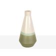 Vase Romimex Green Cream Ceramic 14 x 28 x 14 cm Discount