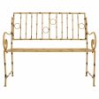 Bench Alexandra House Living Yellow Metal 50 x 92 x 126 cm Online Sale