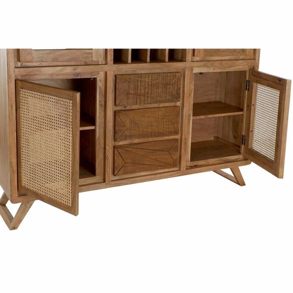 Display Stand DKD Home Decor Crystal Brown Rattan Acacia (160 x 41 x 153 cm) For Discount