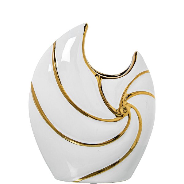 Vase Alexandra House Living White Ceramic 18 x 8 x 22 cm Hot on Sale