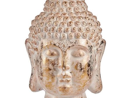 Decorative Garden Figure Buddha Head White Gold Polyresin (45,5 x 68 x 48 cm) Online