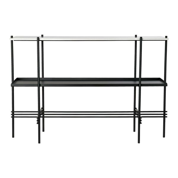 Console DKD Home Decor Black Metal White Marble Modern (120 x 40 x 80 cm) Online Hot Sale