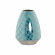 Vase DKD Home Decor Turquoise Porcelain Oriental (18 x 18 x 24 cm) For Cheap