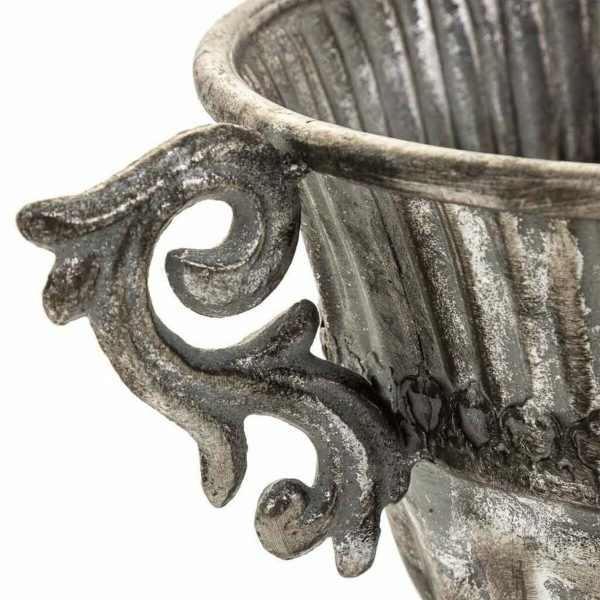 Planter Alexandra House Living Silver Iron 24 x 22 x 36 cm Online