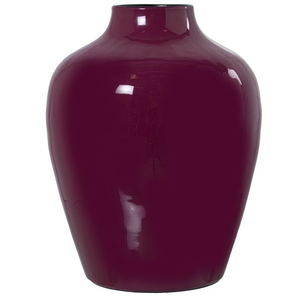 Vase Alexandra House Living Dark pink Metal 21 x 21 x 27 cm For Discount