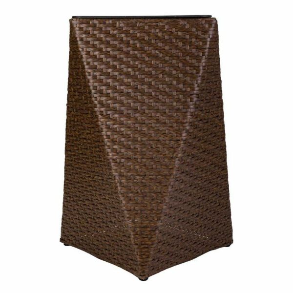 Planter Alexandra House Living Dark brown Iron Rattan Plastic 31 x 56 x 31 cm Online now