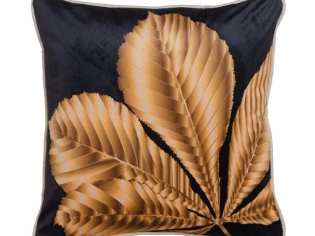 Cushion Black Golden Polyester 45 x 45 cm Online now