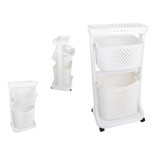 Clothes Trolley White polypropylene (33 x 81 x 44 cm) Online now