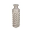 Vase Romimex Silver Ceramic 13 x 40 x 13 cm Hot on Sale