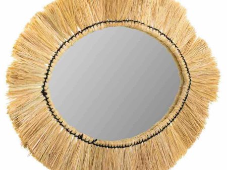 Wall mirror Alexandra House Living Natural 44 x 6 x 55 cm Oval Cheap