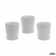 Planter Pattern White Ceramic 12,3 x 12 x 12,3 cm (144 Units) Online Hot Sale