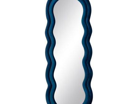 Wall mirror Blue Franela Wood Crystal Vertical 60 x 4 x 160 cm Online