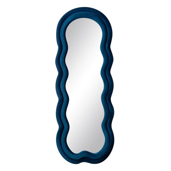 Wall mirror Blue Franela Wood Crystal Vertical 60 x 4 x 160 cm Online