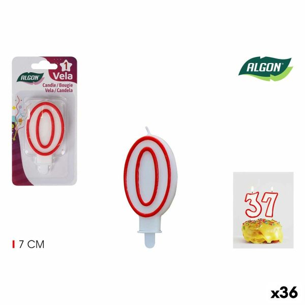 Candle Set Algon Red (36 Units) For Discount