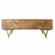 Centre Table DKD Home Decor Metal Mango wood (120 x 60,5 x 46 cm) Online now