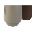 Vase Home ESPRIT Brown Beige Metal 25 x 25 x 44 cm (2 Units) Online Sale