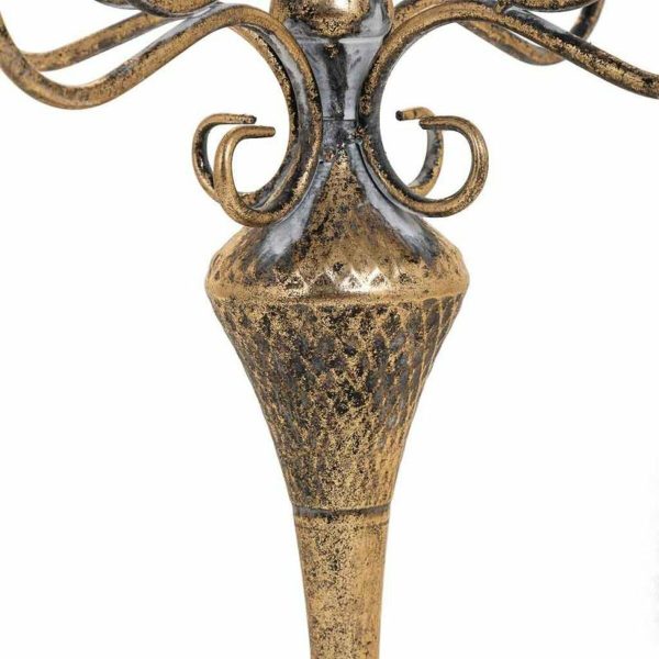 Candle Holder Alexandra House Living Gold Iron 29 x 47 x 29 cm Cheap