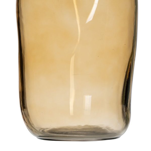 Vase Amber Crystal 13,5 x 13,5 x 35 cm Hot on Sale