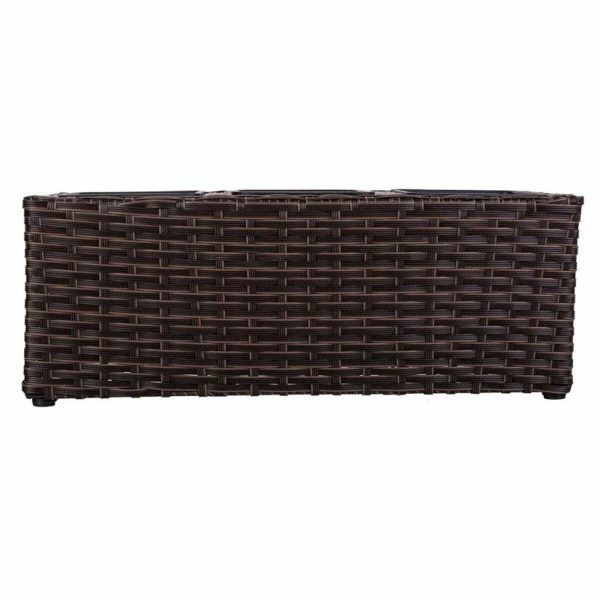 Planter Alexandra House Living Brown Iron Rattan Plastic 18 x 18 x 48 cm Online Sale