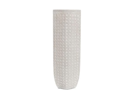 Vase DKD Home Decor 17 x 10 x 47 cm White Resin Modern Online Hot Sale