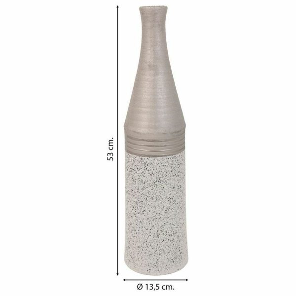 Vase Alexandra House Living Silver Ceramic 13 x 53 x 13 cm Online Sale