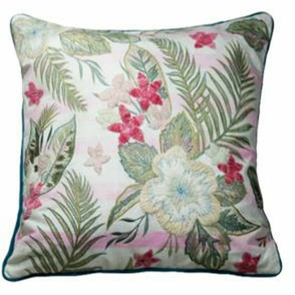 Cushion cover DKD Home Decor 60 x 1 x 40 cm Pink Green Tropical For Discount