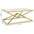 Centre Table Alexandra House Living Gold Metal Paper Iron MDF Wood 60 x 45 x 110 cm Hot on Sale