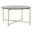 Centre Table DKD Home Decor 81 x 81 x 44 cm Marble Iron Online now