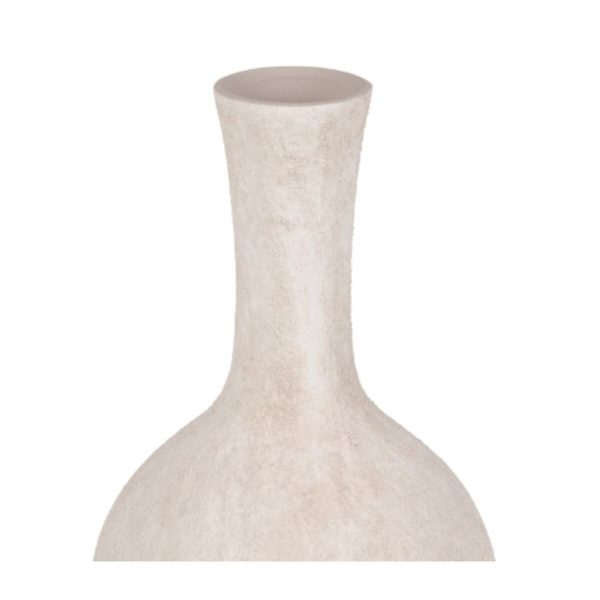 Vase Cream Ceramic Sand 19 x 19 x 35 cm Online