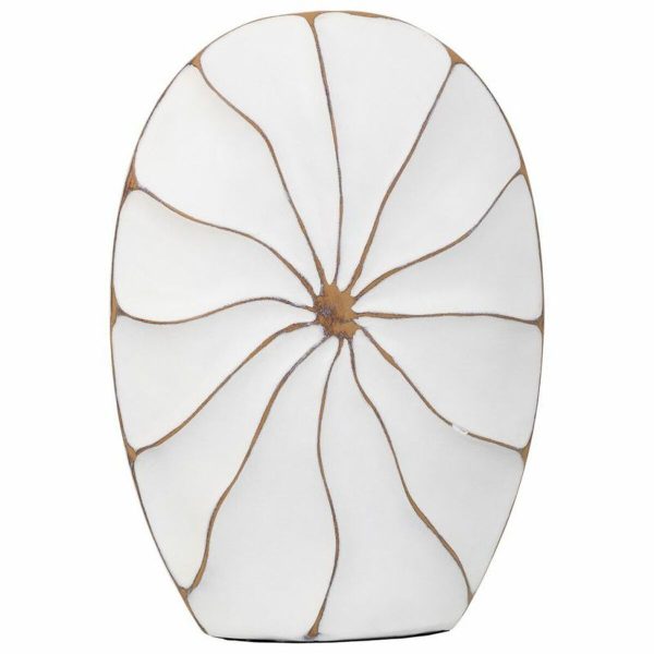 Vase Alexandra House Living White Polyresin 8 x 39 x 27 cm For Sale