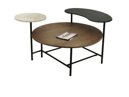 Centre Table DKD Home Decor 118 x 90 x 61 cm Metal Aluminium MDF Wood Fashion