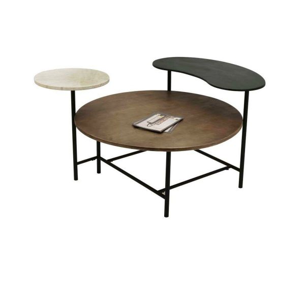 Centre Table DKD Home Decor 118 x 90 x 61 cm Metal Aluminium MDF Wood Fashion