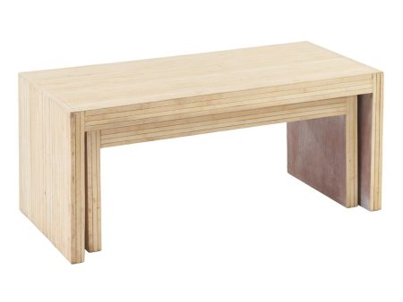 Centre Table 110 x 55 x 50 cm Wood 2 Units Discount