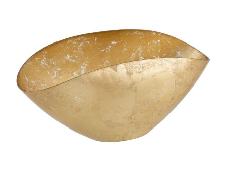 Bowl Golden Glass 38 x 20 cm Supply